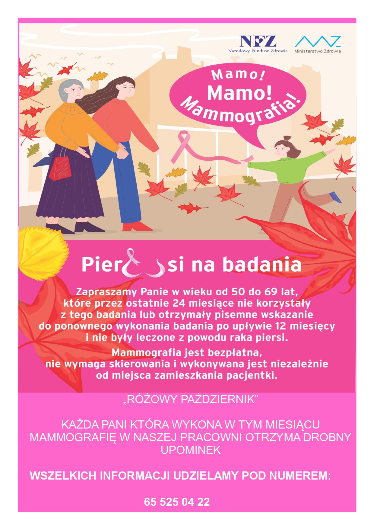 Plakat akcji różowy październik